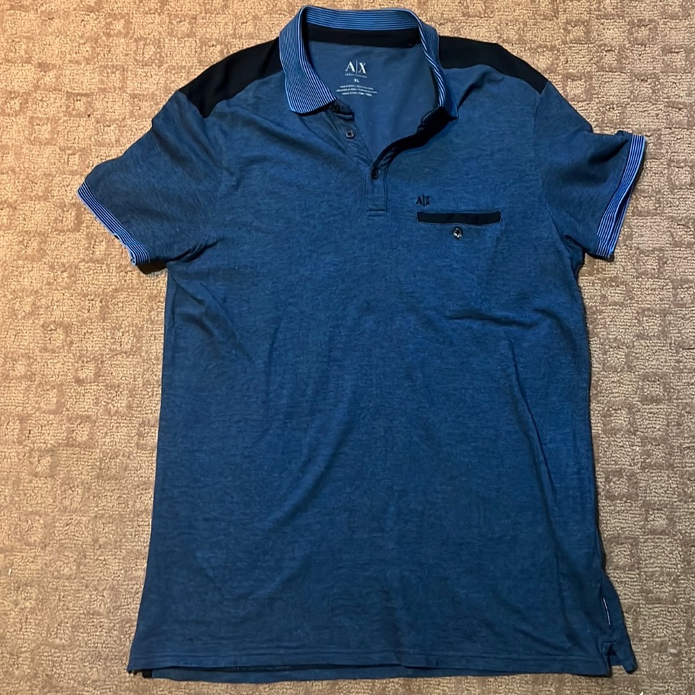 Armani exchange blue polo